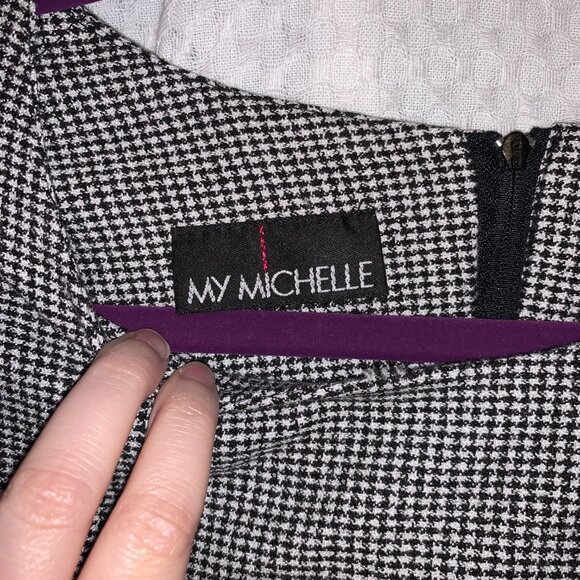 My Michelle Black and White Hounds Tooth Dress - Picture 7 of 16